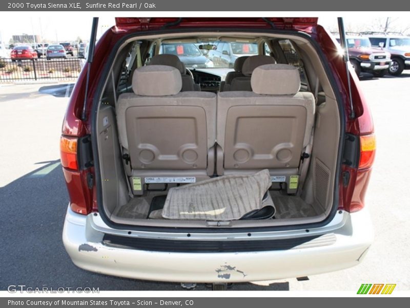 Sunfire Red Pearl / Oak 2000 Toyota Sienna XLE