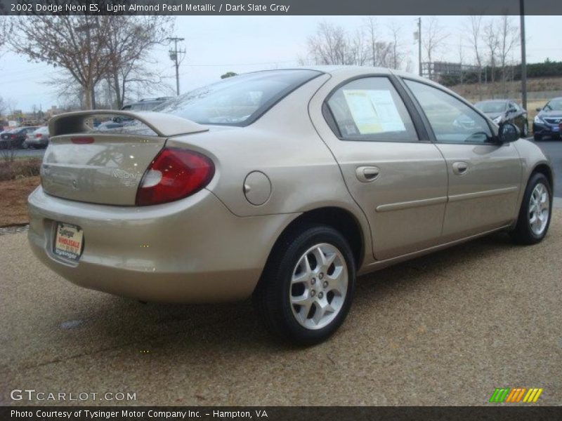 Light Almond Pearl Metallic / Dark Slate Gray 2002 Dodge Neon ES