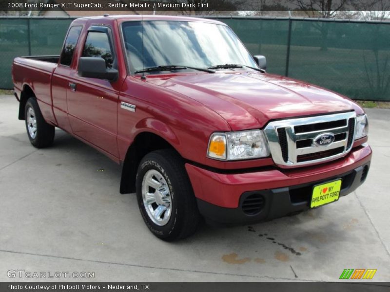 Redfire Metallic / Medium Dark Flint 2008 Ford Ranger XLT SuperCab