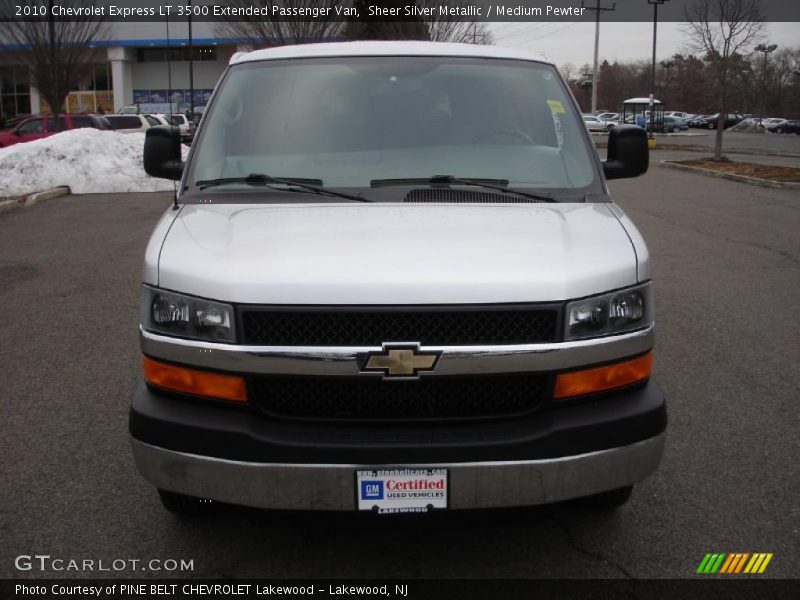 Sheer Silver Metallic / Medium Pewter 2010 Chevrolet Express LT 3500 Extended Passenger Van