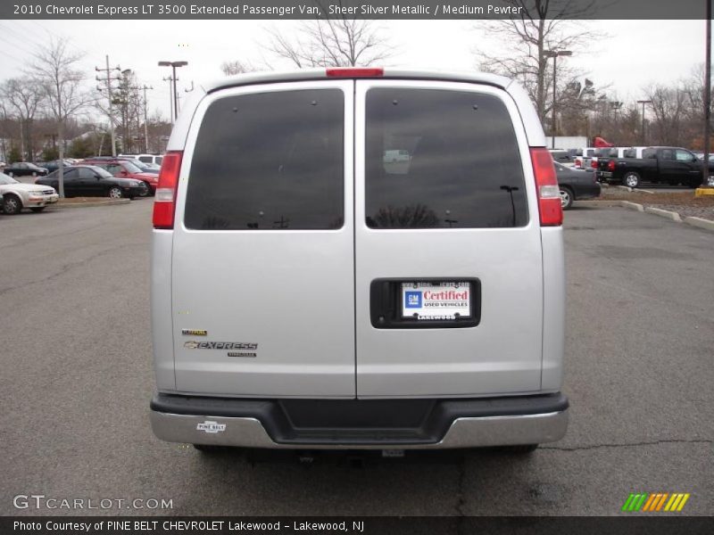Sheer Silver Metallic / Medium Pewter 2010 Chevrolet Express LT 3500 Extended Passenger Van