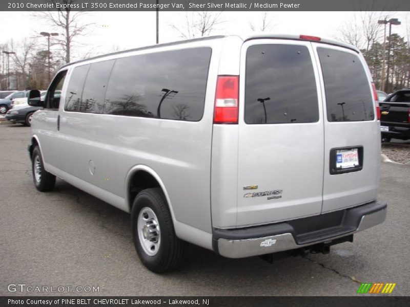 Sheer Silver Metallic / Medium Pewter 2010 Chevrolet Express LT 3500 Extended Passenger Van