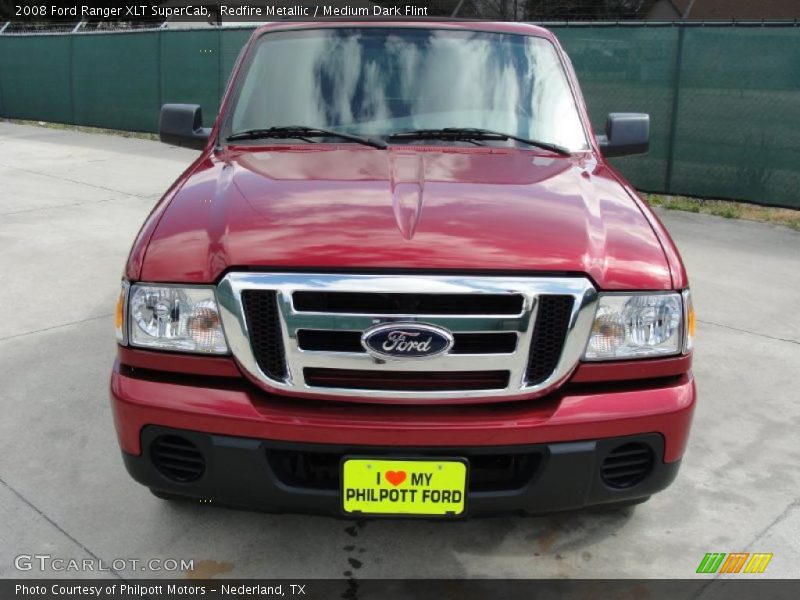 Redfire Metallic / Medium Dark Flint 2008 Ford Ranger XLT SuperCab