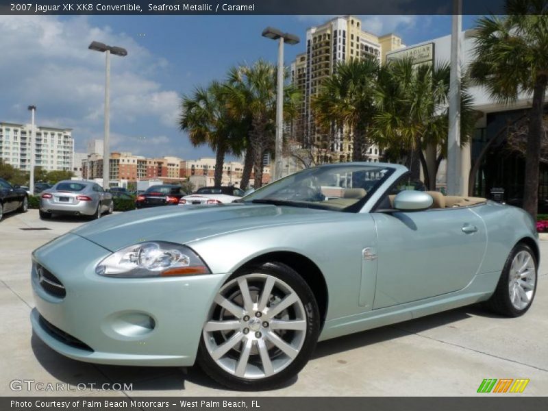 Seafrost Metallic / Caramel 2007 Jaguar XK XK8 Convertible