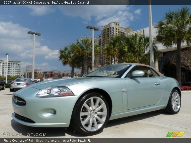 Seafrost Metallic / Caramel 2007 Jaguar XK XK8 Convertible