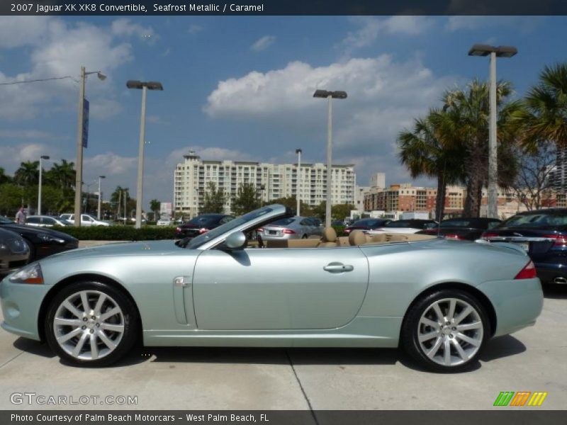 Seafrost Metallic / Caramel 2007 Jaguar XK XK8 Convertible