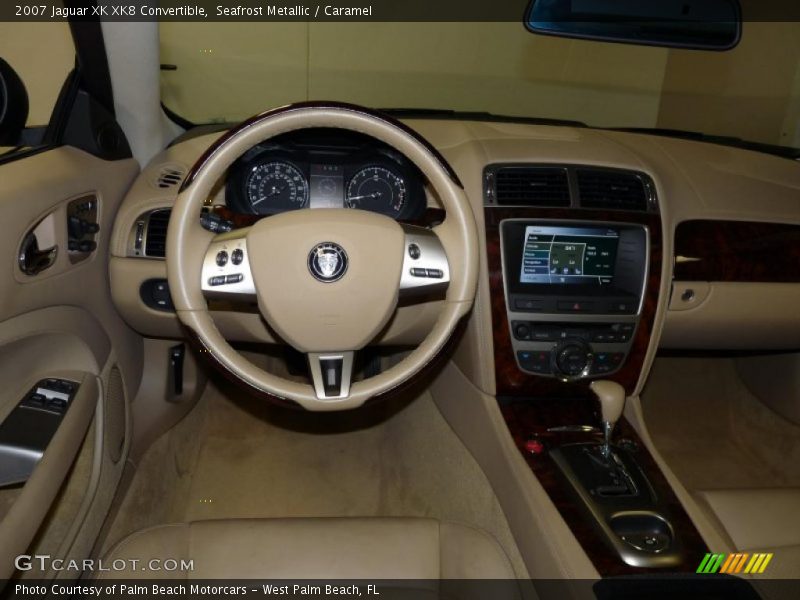Seafrost Metallic / Caramel 2007 Jaguar XK XK8 Convertible