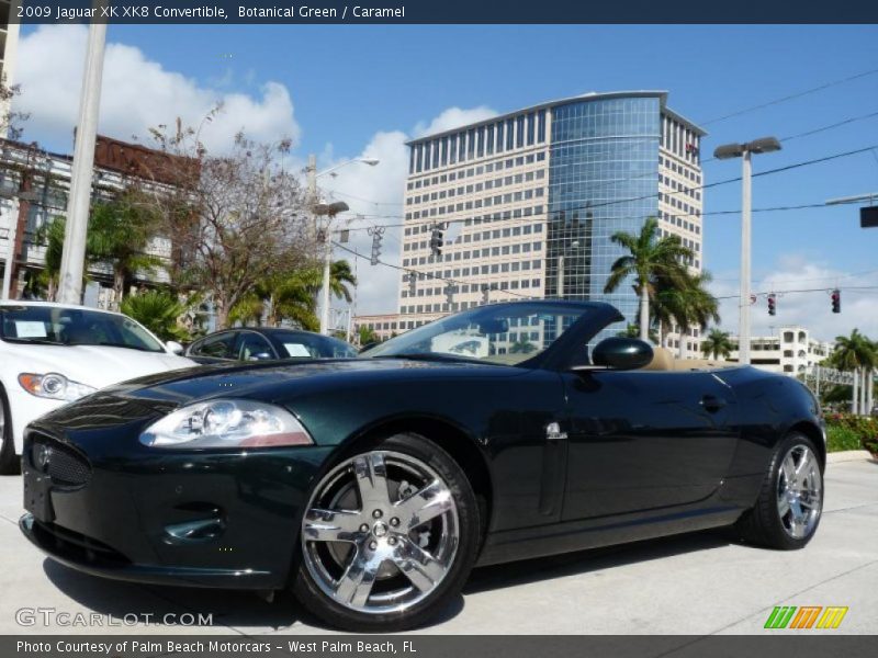 Botanical Green / Caramel 2009 Jaguar XK XK8 Convertible