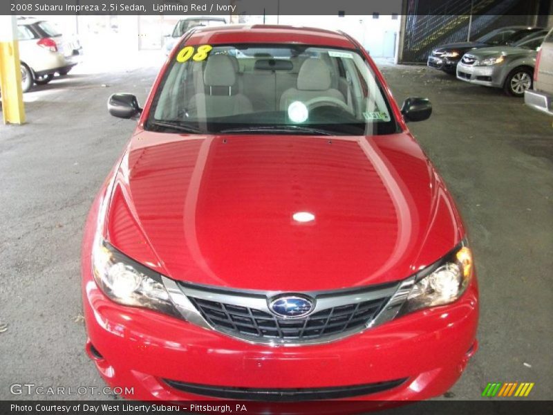 Lightning Red / Ivory 2008 Subaru Impreza 2.5i Sedan