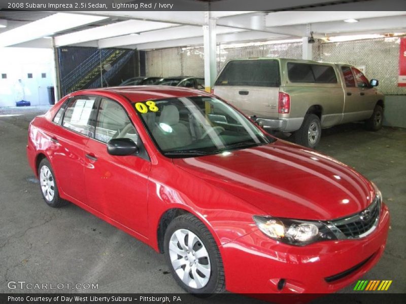 Lightning Red / Ivory 2008 Subaru Impreza 2.5i Sedan