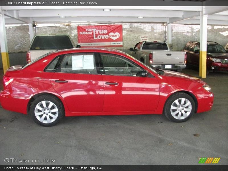 Lightning Red / Ivory 2008 Subaru Impreza 2.5i Sedan