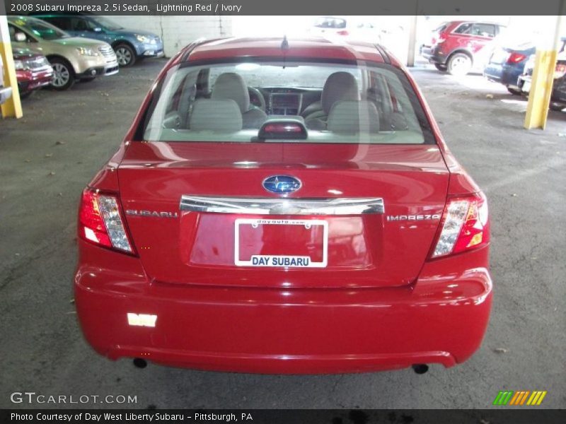 Lightning Red / Ivory 2008 Subaru Impreza 2.5i Sedan