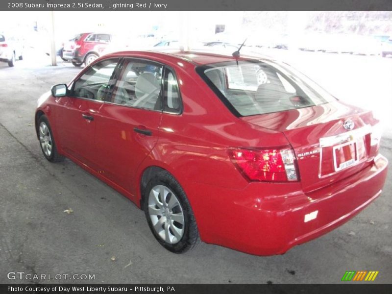 Lightning Red / Ivory 2008 Subaru Impreza 2.5i Sedan