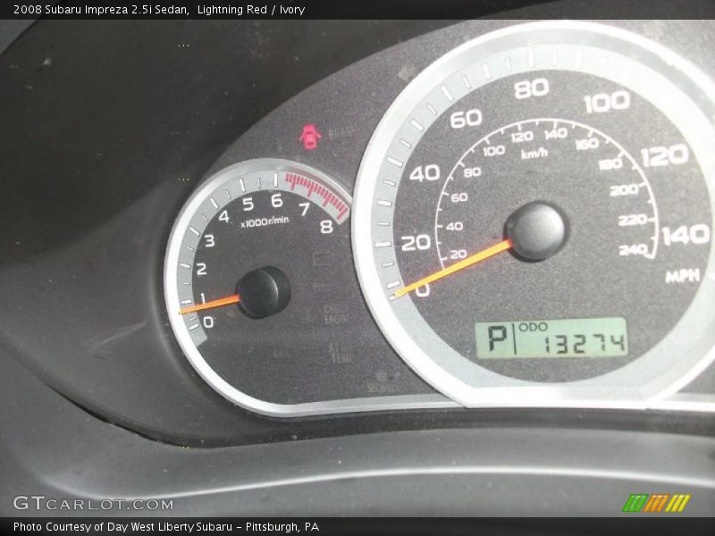 Lightning Red / Ivory 2008 Subaru Impreza 2.5i Sedan