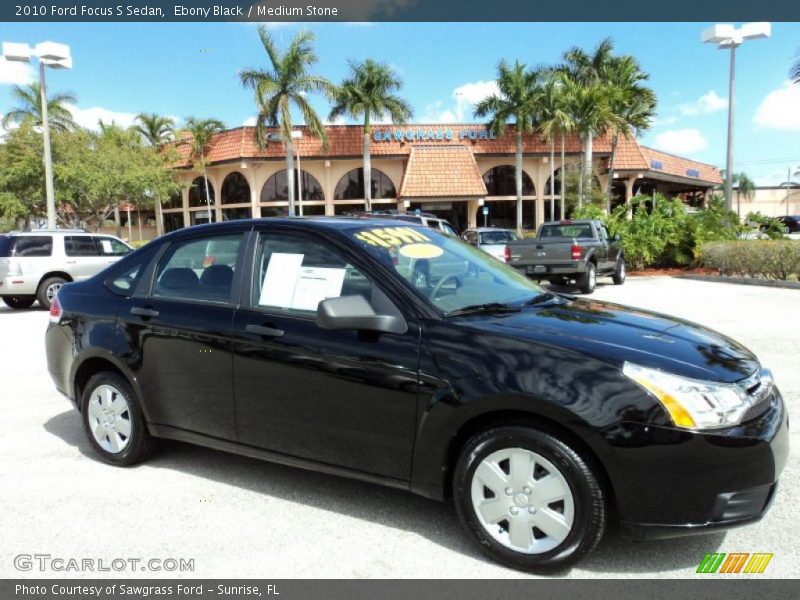 Ebony Black / Medium Stone 2010 Ford Focus S Sedan