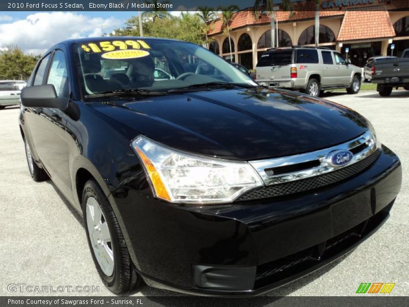 Ebony Black / Medium Stone 2010 Ford Focus S Sedan