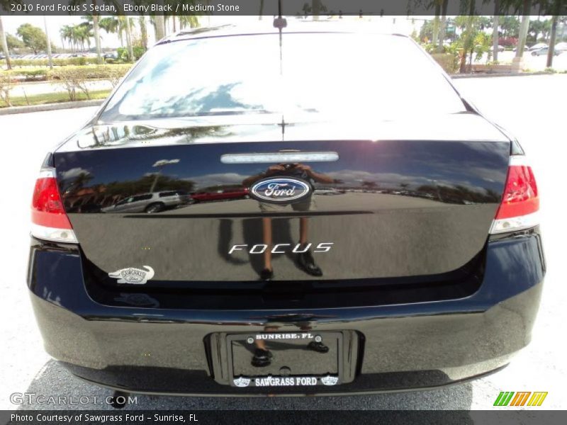 Ebony Black / Medium Stone 2010 Ford Focus S Sedan
