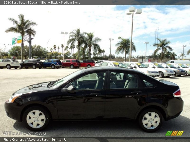 Ebony Black / Medium Stone 2010 Ford Focus S Sedan