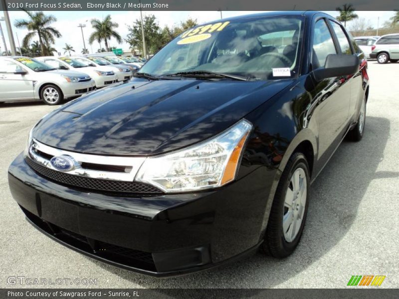 Ebony Black / Medium Stone 2010 Ford Focus S Sedan