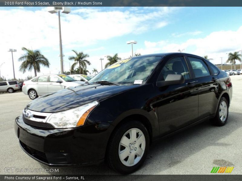 Ebony Black / Medium Stone 2010 Ford Focus S Sedan