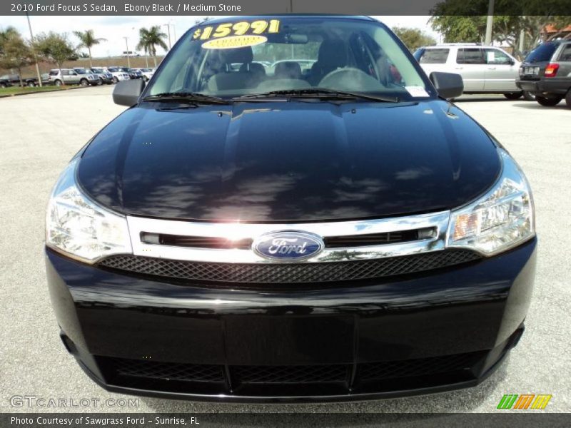 Ebony Black / Medium Stone 2010 Ford Focus S Sedan