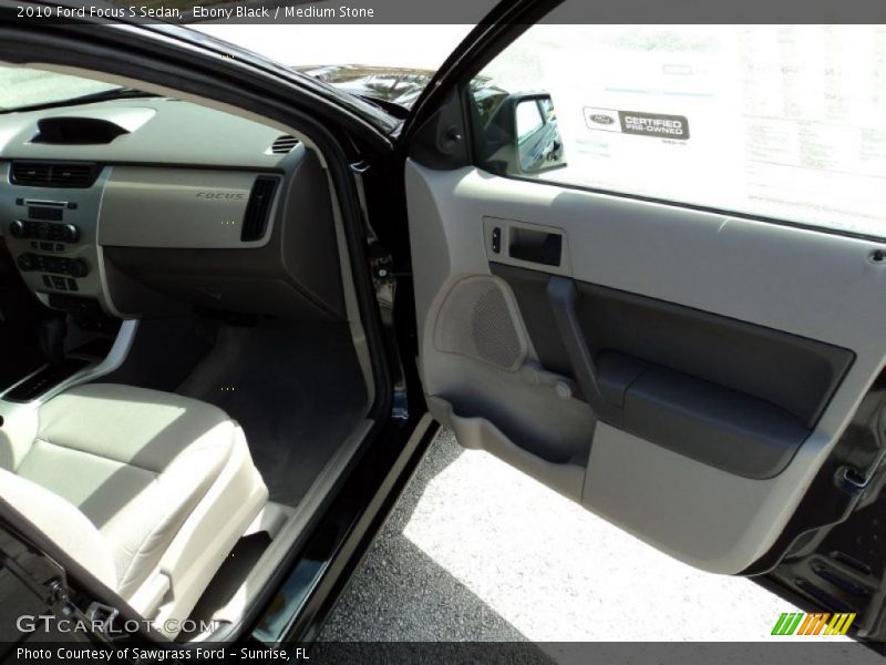 Ebony Black / Medium Stone 2010 Ford Focus S Sedan