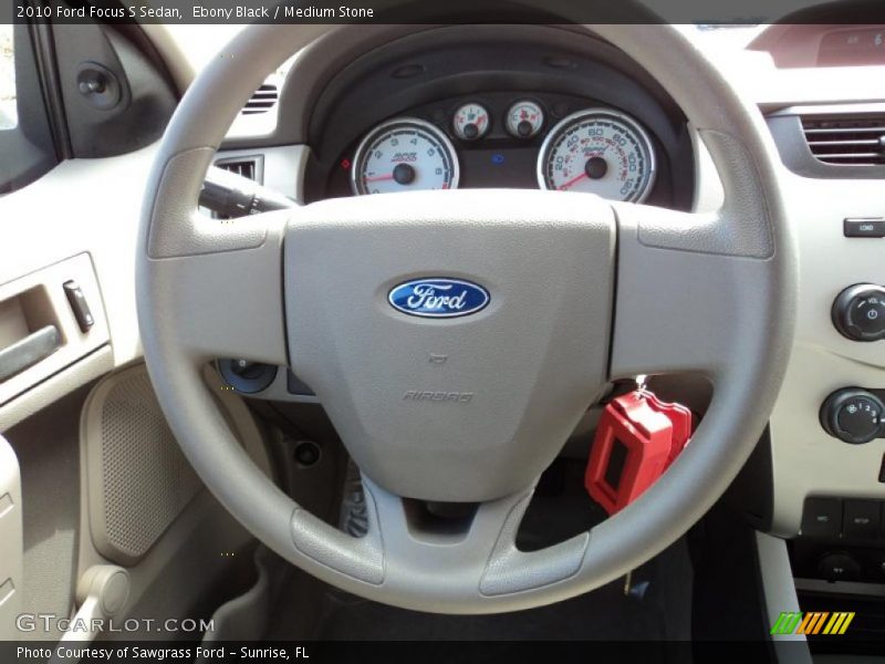 Ebony Black / Medium Stone 2010 Ford Focus S Sedan
