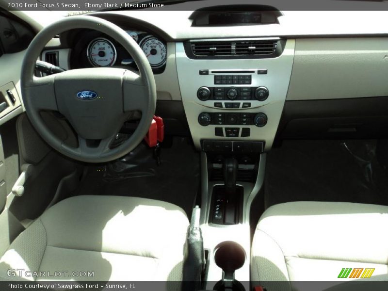 Ebony Black / Medium Stone 2010 Ford Focus S Sedan