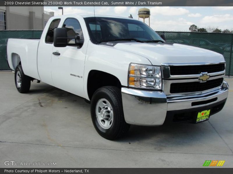 Summit White / Dark Titanium 2009 Chevrolet Silverado 2500HD Work Truck Extended Cab