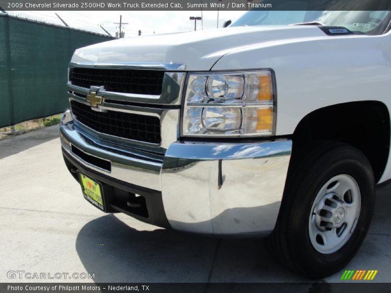 Summit White / Dark Titanium 2009 Chevrolet Silverado 2500HD Work Truck Extended Cab