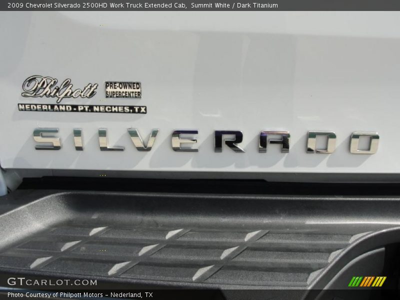 Summit White / Dark Titanium 2009 Chevrolet Silverado 2500HD Work Truck Extended Cab