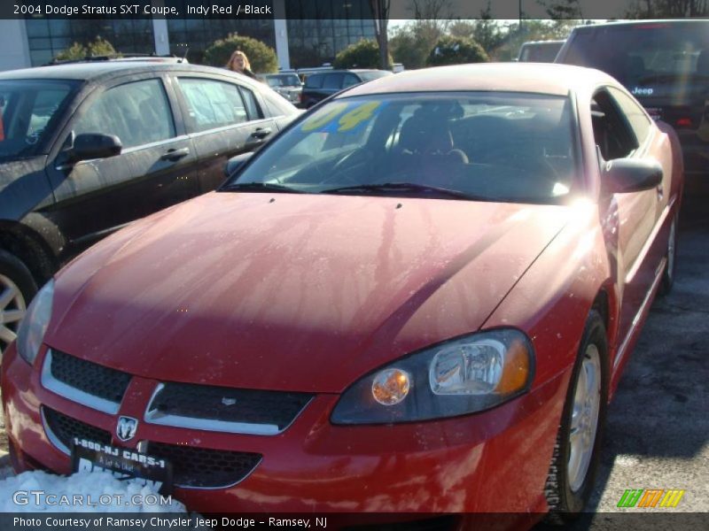 Indy Red / Black 2004 Dodge Stratus SXT Coupe
