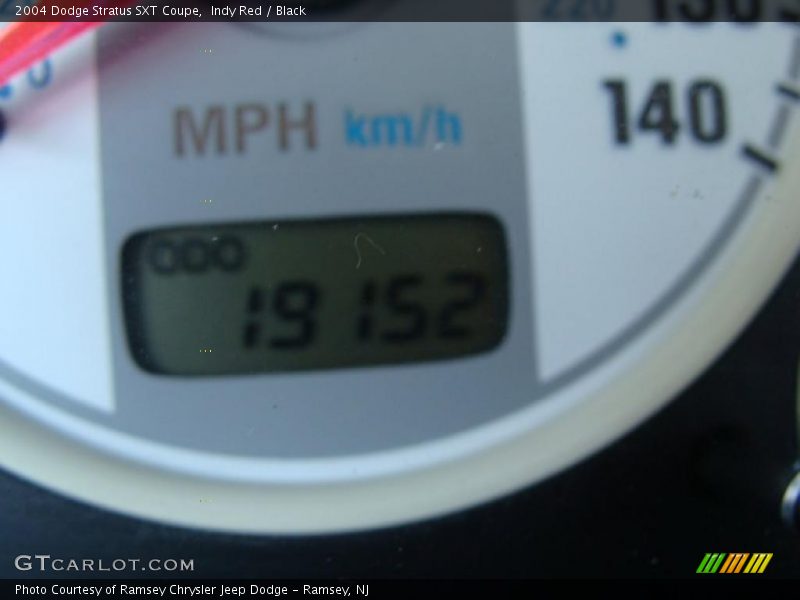 Indy Red / Black 2004 Dodge Stratus SXT Coupe