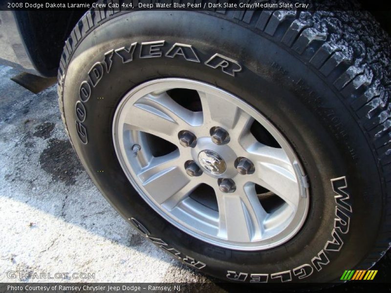 Deep Water Blue Pearl / Dark Slate Gray/Medium Slate Gray 2008 Dodge Dakota Laramie Crew Cab 4x4