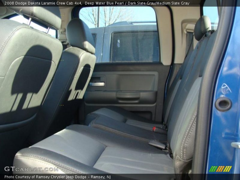 Deep Water Blue Pearl / Dark Slate Gray/Medium Slate Gray 2008 Dodge Dakota Laramie Crew Cab 4x4