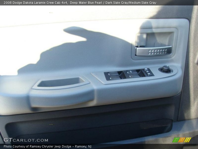 Deep Water Blue Pearl / Dark Slate Gray/Medium Slate Gray 2008 Dodge Dakota Laramie Crew Cab 4x4
