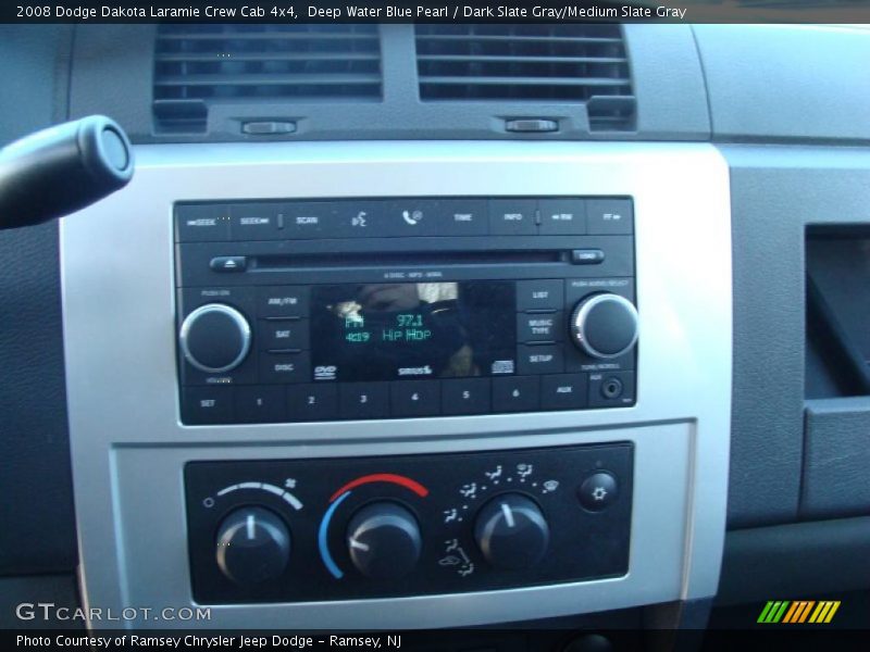 Deep Water Blue Pearl / Dark Slate Gray/Medium Slate Gray 2008 Dodge Dakota Laramie Crew Cab 4x4