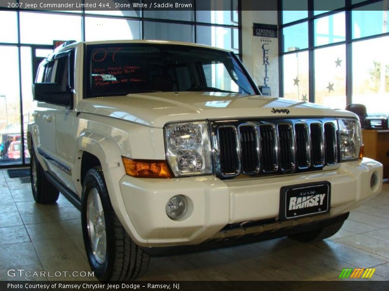 Stone White / Saddle Brown 2007 Jeep Commander Limited 4x4