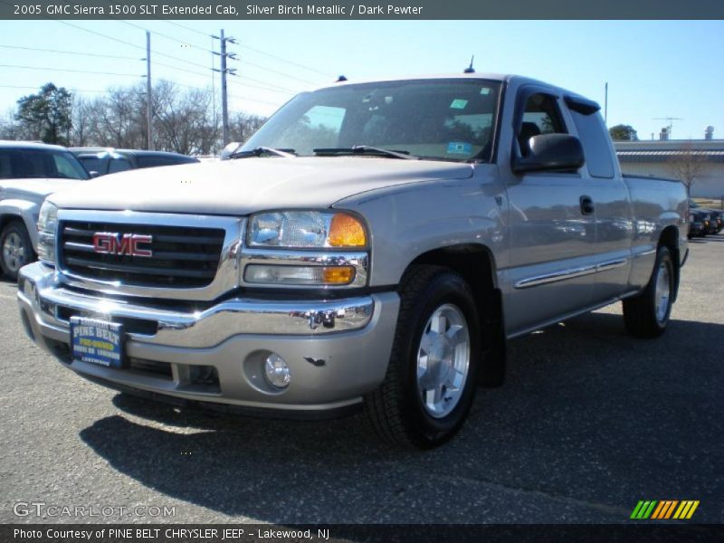 Silver Birch Metallic / Dark Pewter 2005 GMC Sierra 1500 SLT Extended Cab