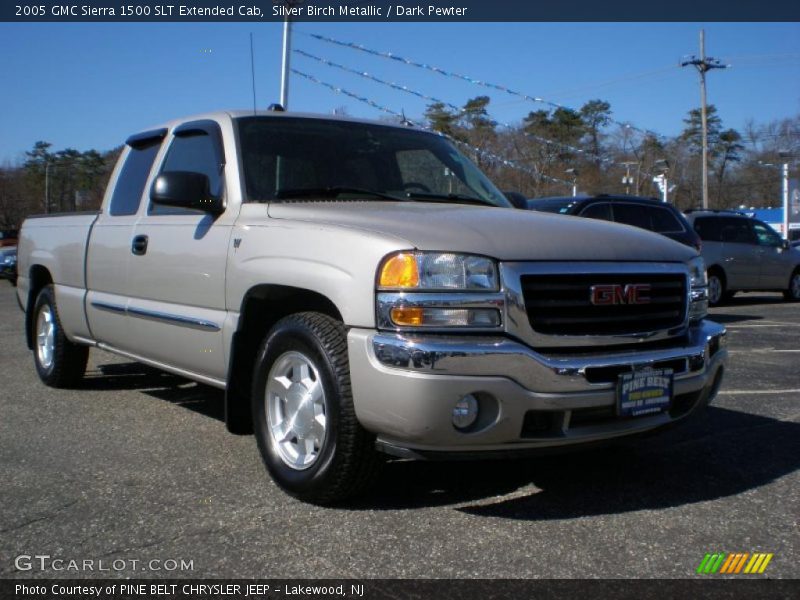 Silver Birch Metallic / Dark Pewter 2005 GMC Sierra 1500 SLT Extended Cab