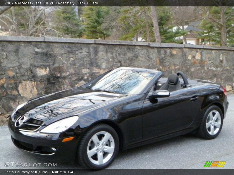 Black / Black 2007 Mercedes-Benz SLK 280 Roadster