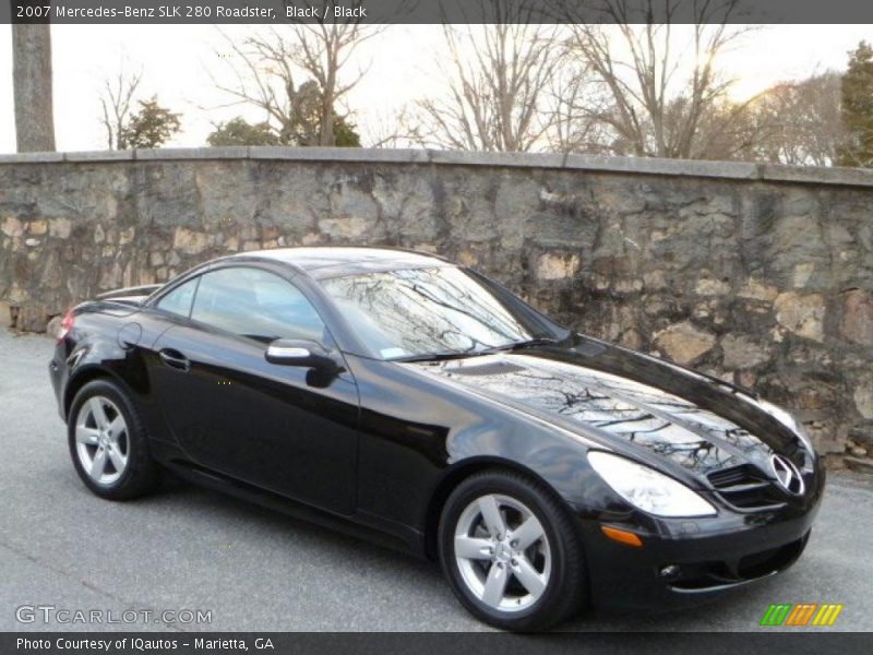 Black / Black 2007 Mercedes-Benz SLK 280 Roadster