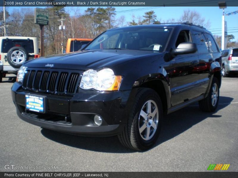 Black / Dark Slate Gray/Light Graystone 2008 Jeep Grand Cherokee Laredo 4x4