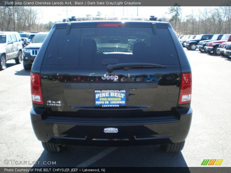 Black / Dark Slate Gray/Light Graystone 2008 Jeep Grand Cherokee Laredo 4x4