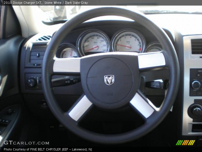 Stone White / Dark Slate Gray 2010 Dodge Charger SXT
