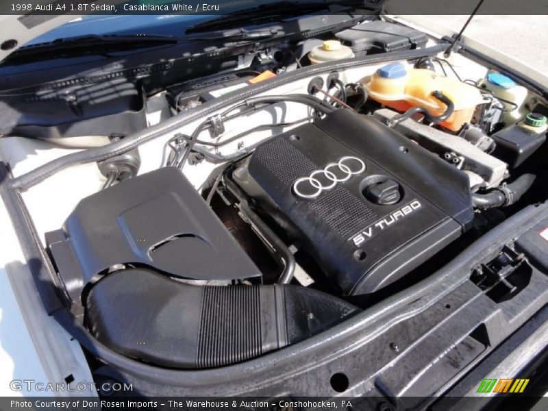  1998 A4 1.8T Sedan Engine - 1.8 Liter Turbocharged DOHC 20-Valve 4 Cylinder