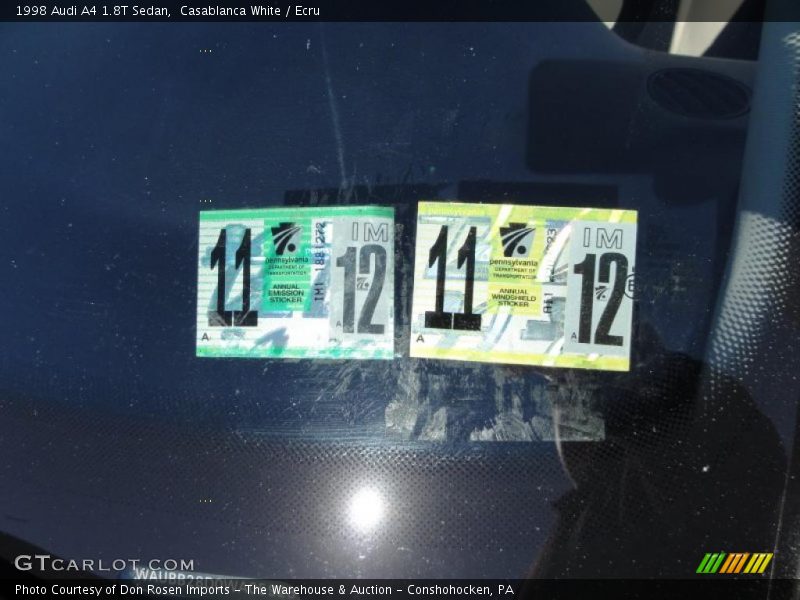 Casablanca White / Ecru 1998 Audi A4 1.8T Sedan