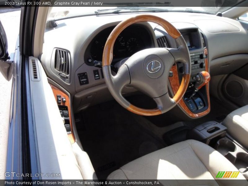 Graphite Gray Pearl / Ivory 2002 Lexus RX 300 AWD