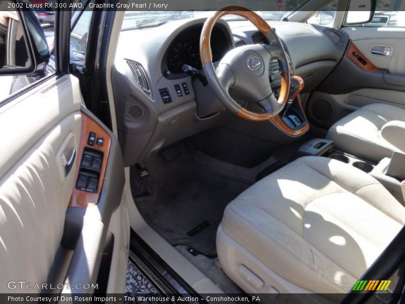 Graphite Gray Pearl / Ivory 2002 Lexus RX 300 AWD