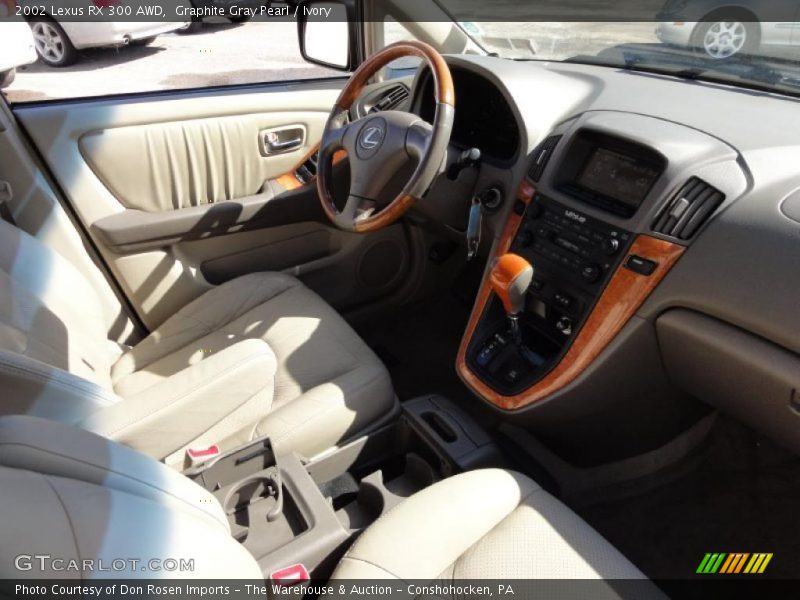 Graphite Gray Pearl / Ivory 2002 Lexus RX 300 AWD